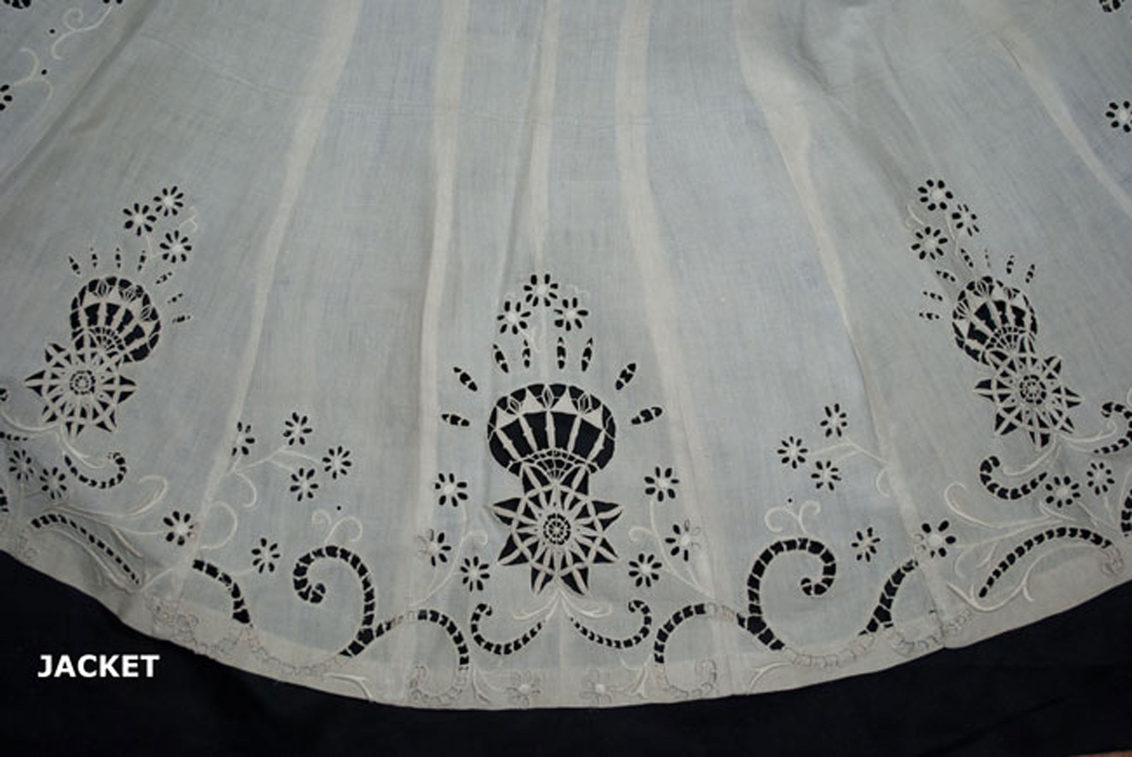 Edwardian 1908 Cutwork Whitework Linen Walking Suit – 3 Piece Outfit