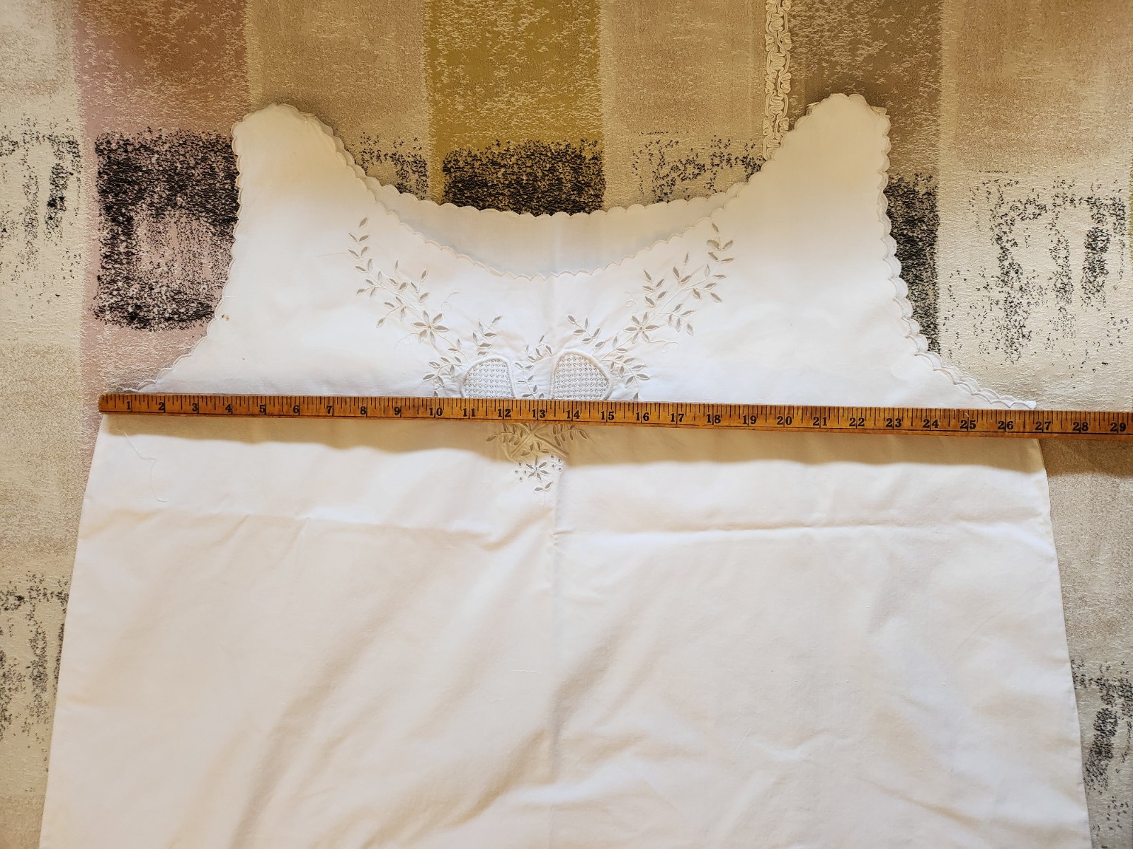 Vintage Cottagecore White Embroidery Sleeveless 3XL Sleep Dress Gown
