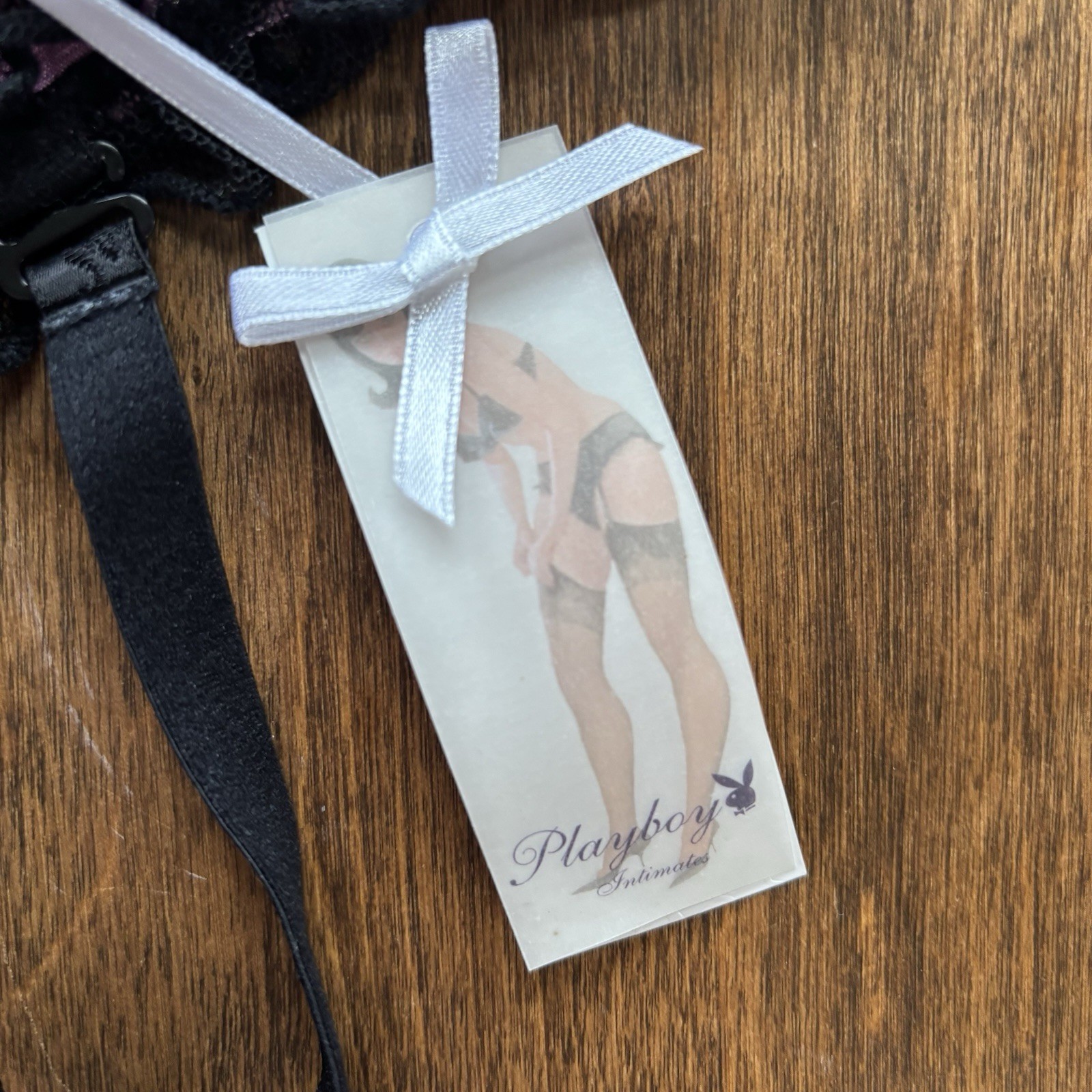 Vtg Playboy Playmate Second Skin & Lace Removable Garters Panty Large Pink NWT