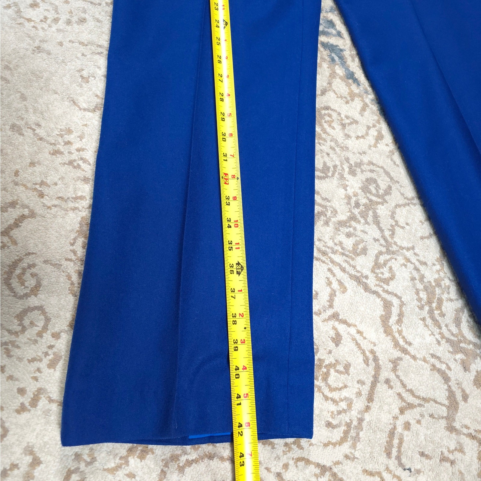 Vintage Miss Pendleton Cobalt Blue Dress Pants 100% Wool Women Size 30&Prime; Waist