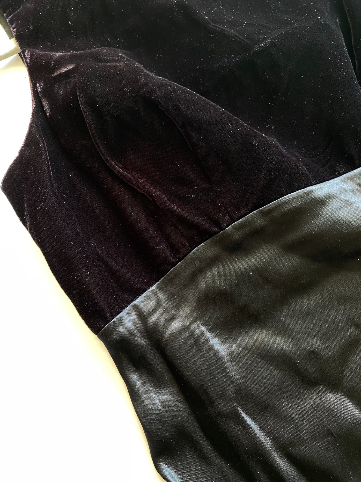 Vintage 1990s Rampage Classy Black Maxi Dress Velvet / Satin Size 7