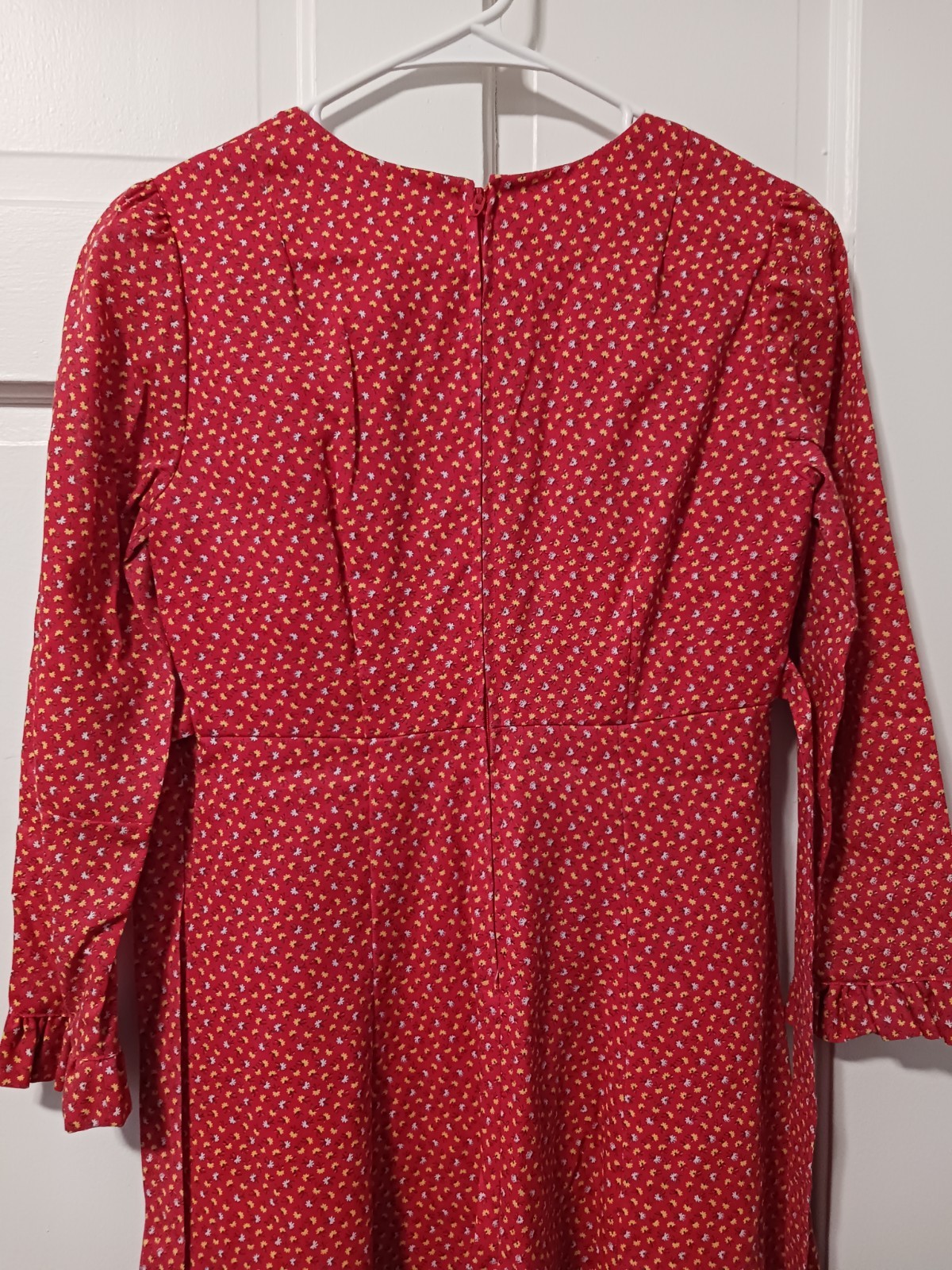 Late 1960- Early 70s Handmade Dress! Excellent Condition. Red Mid Length