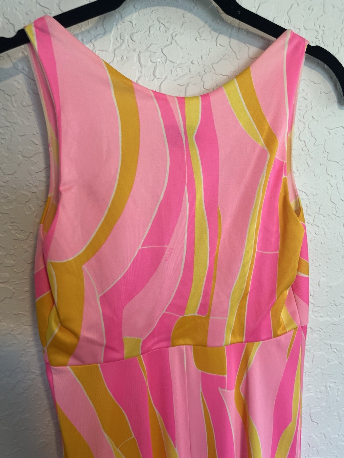 Vintage Vera for Formfit Rogers Maxi Slip Dress Sz Small (8-10) Pucci Print Pink