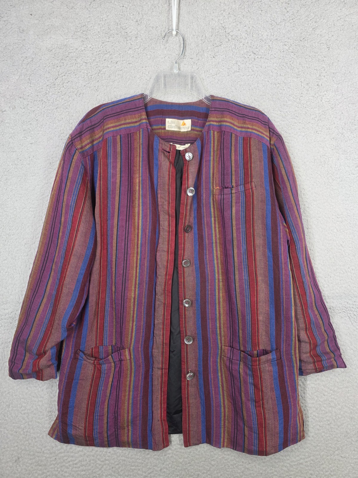 Women&rsquo;s Vintage 80s Guatemalan Style Woven Jacket Size 10 Liz Claiborne Casual