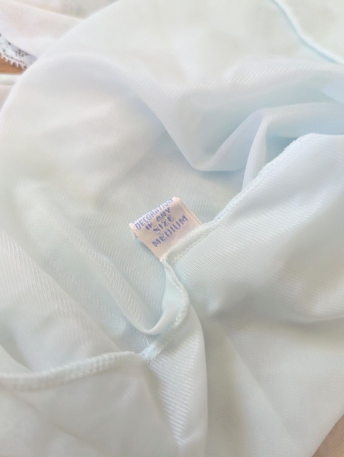 Vanity Fair Bed Jacket Sz M Babydoll Tricot Lace Feminine Fairy Core Vintage 60s