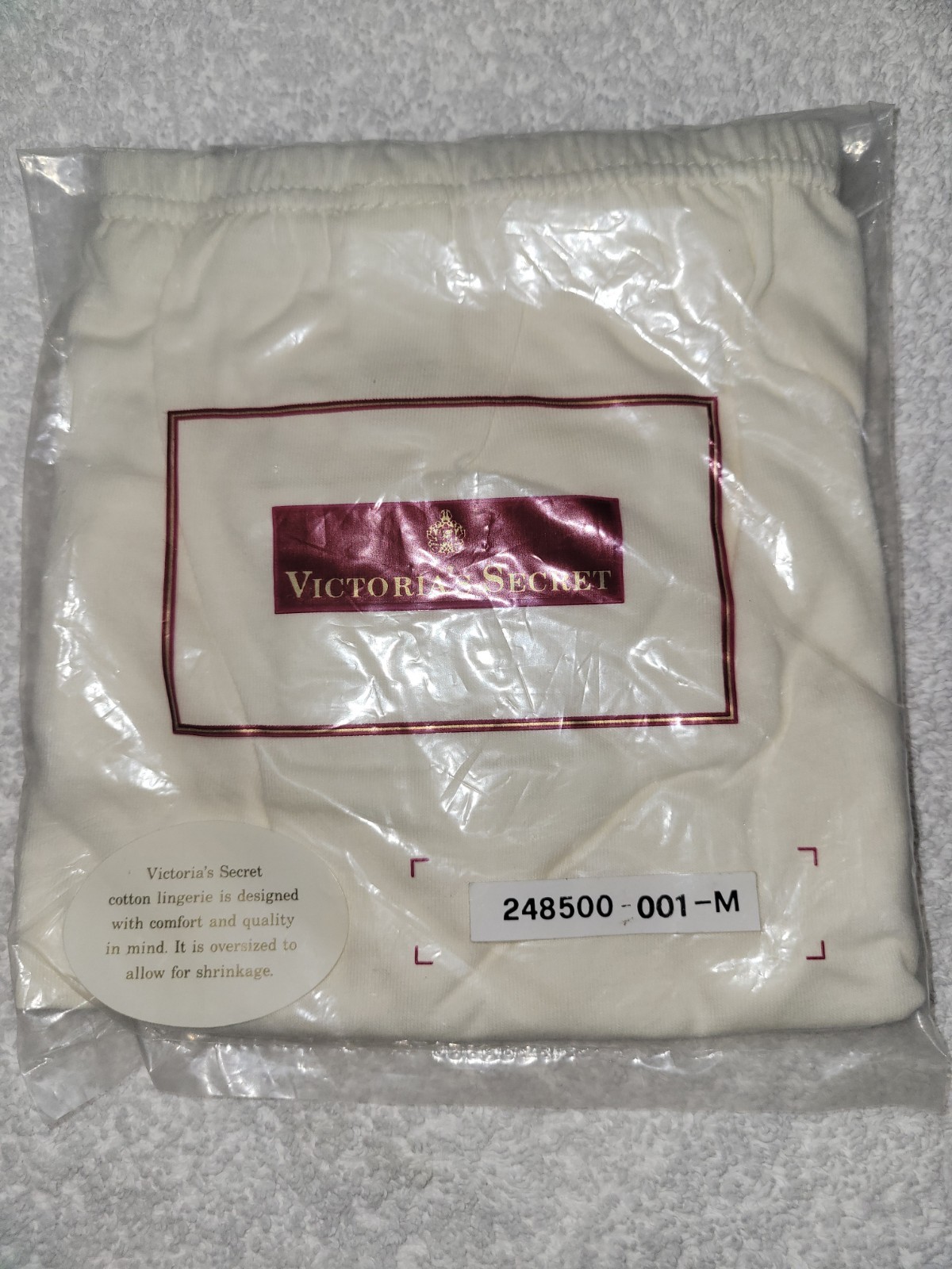 Vintage 1993 Victoria Secret Hipster Deadstock Size Medium Cotton Ivory