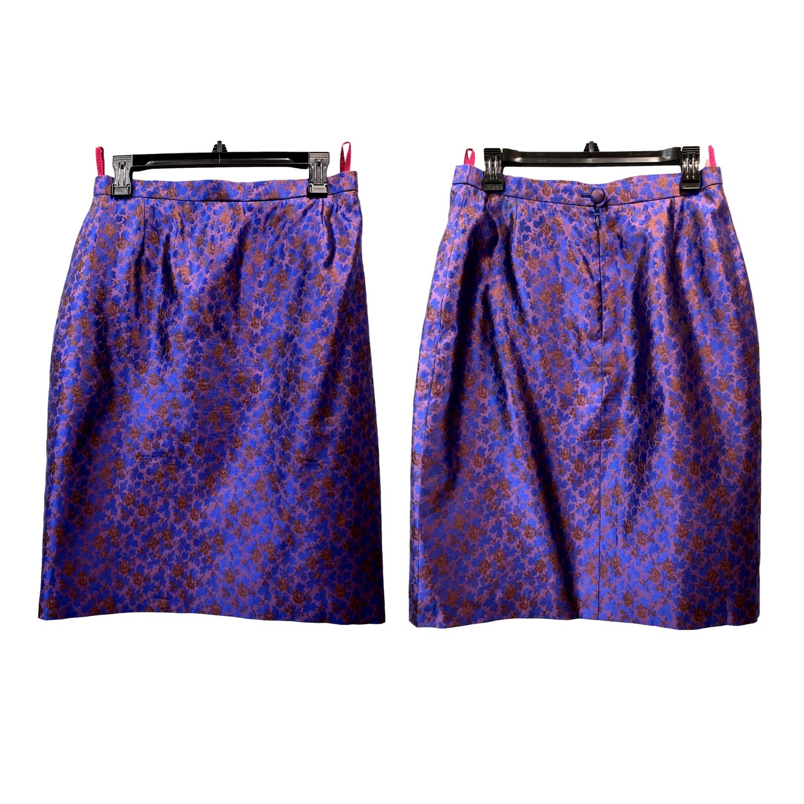 Vintage Christian Lacroix Silk Jacquard Pencil Skirt France FR 44