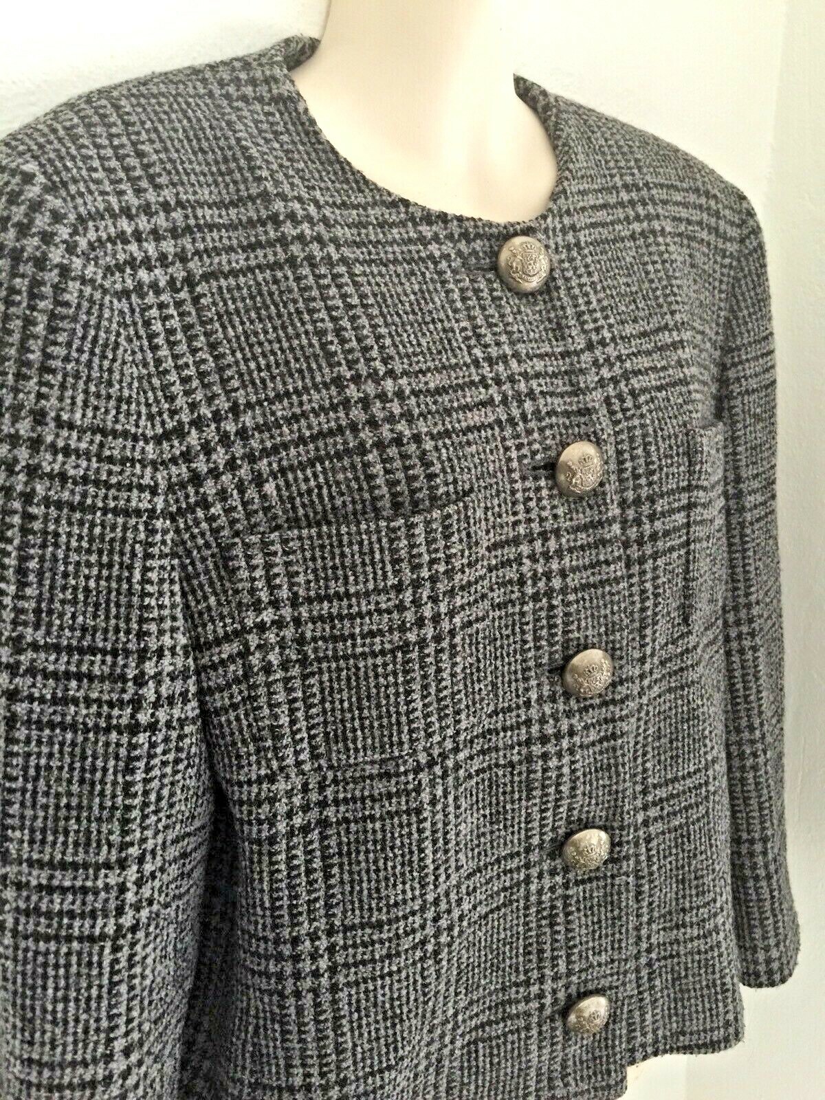 Vintage Jaeger Lined Wool Jacket Made in the England Ladies AU 14 in VGC
