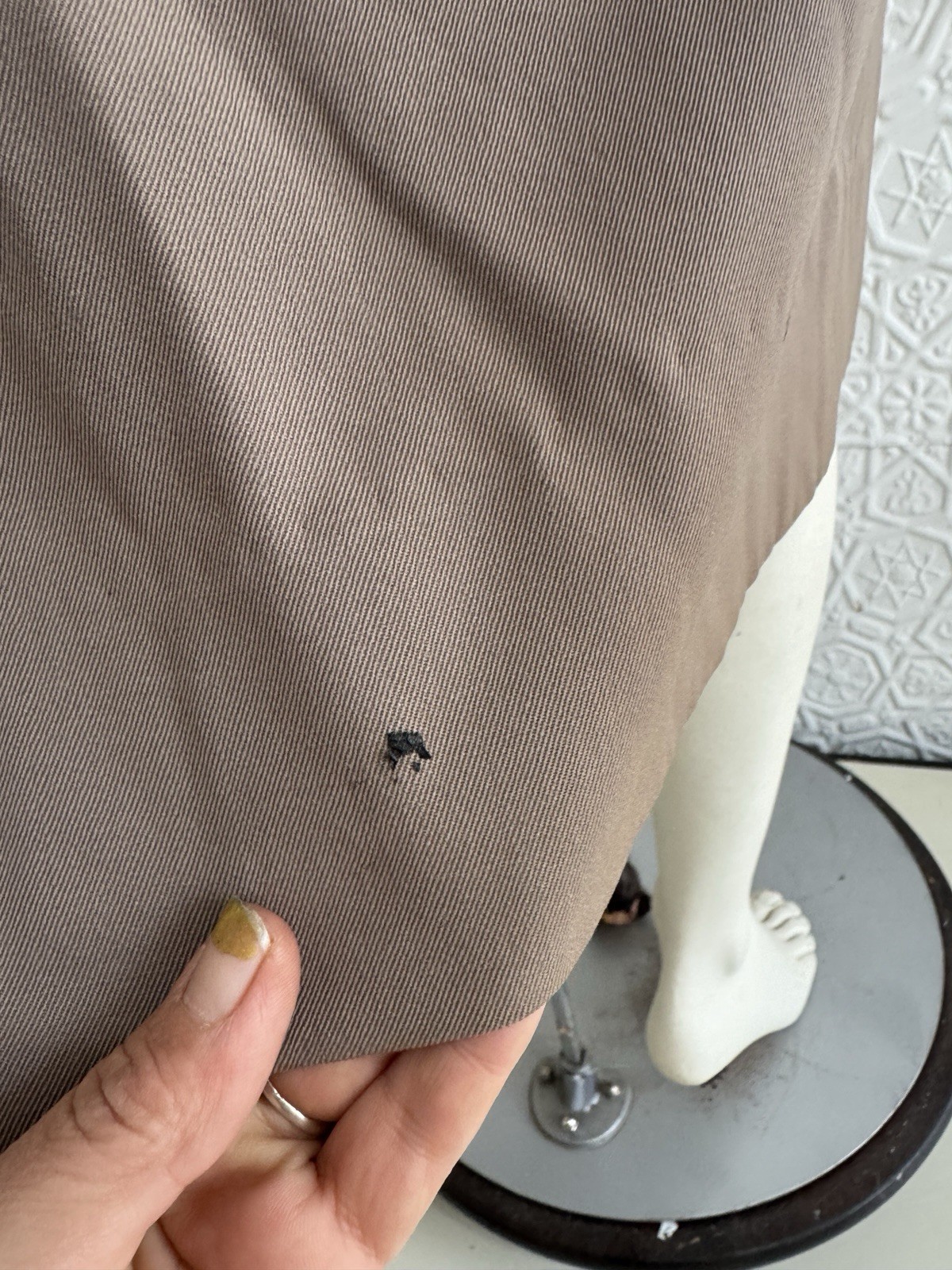 Original Vintage Mac-Chas Macintosh Overcoat-1940s-Rain-Beige-As is-Winter Coat