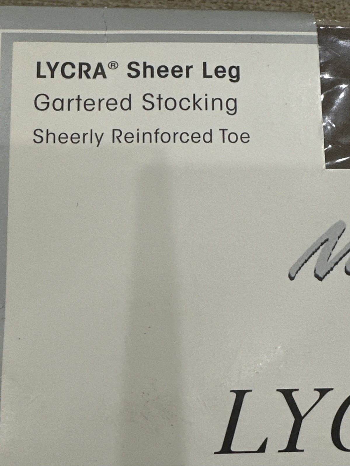 Vintage Sears Nice Touch Lycra Sheer Stockings Gartered Nylon Sandstone Size B