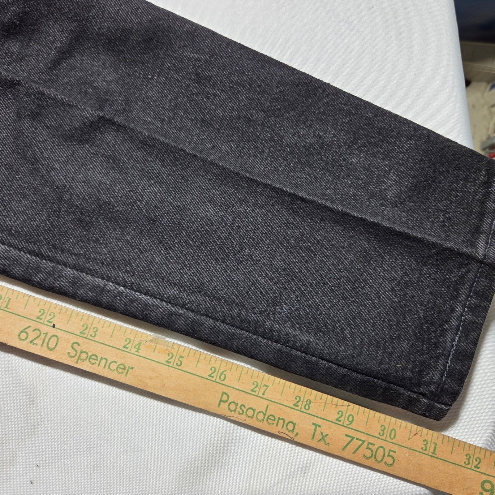 Vintage Wrangler Double Knee Jeans Black High Waisted Made in USA 25×31 Denim