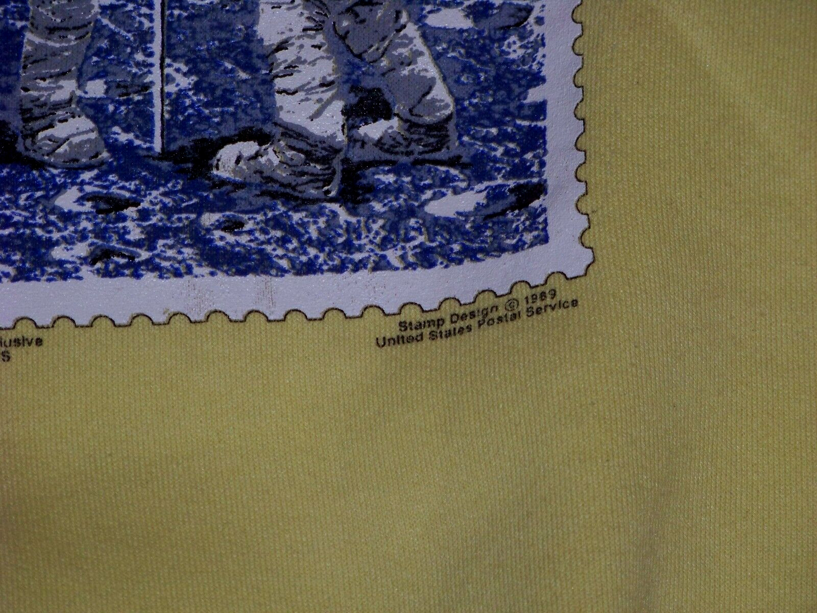 Vtg. U.S. Postal Service 1989 Sweatshirt – L – Priority Stamp « Man On The Moon »