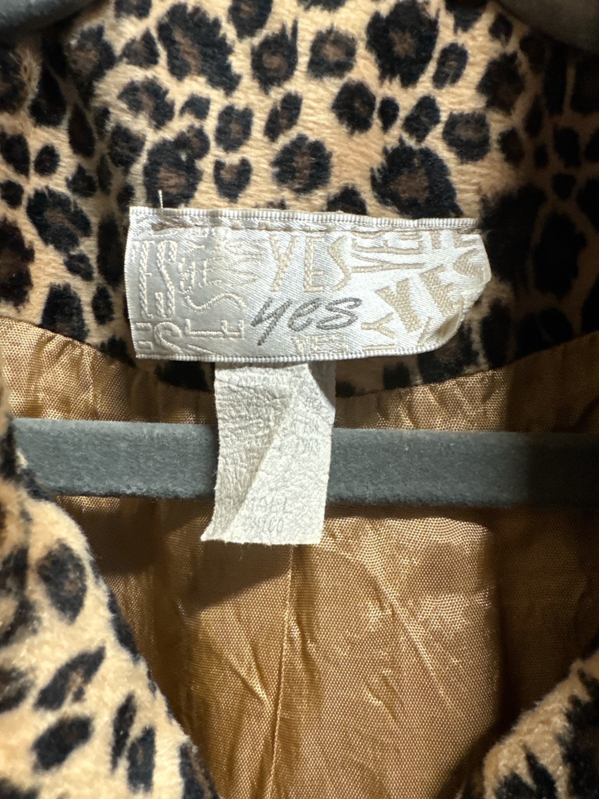 Vintage Yes Pixie Cropped Animal Print Jacket Size Small Retro Y2k Glam Mob Wife