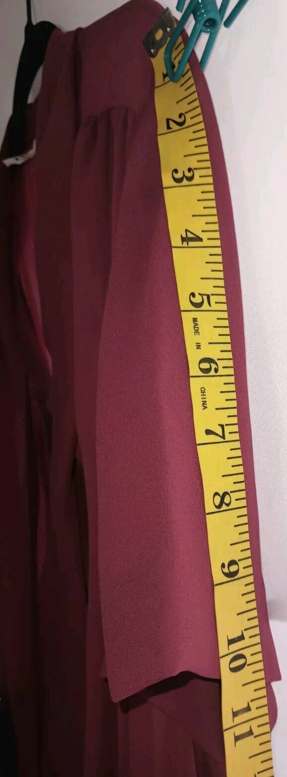 Leslie Pomer – Size Women&rsquo;s 18 – Burgundy – Black – Dress – Vintage