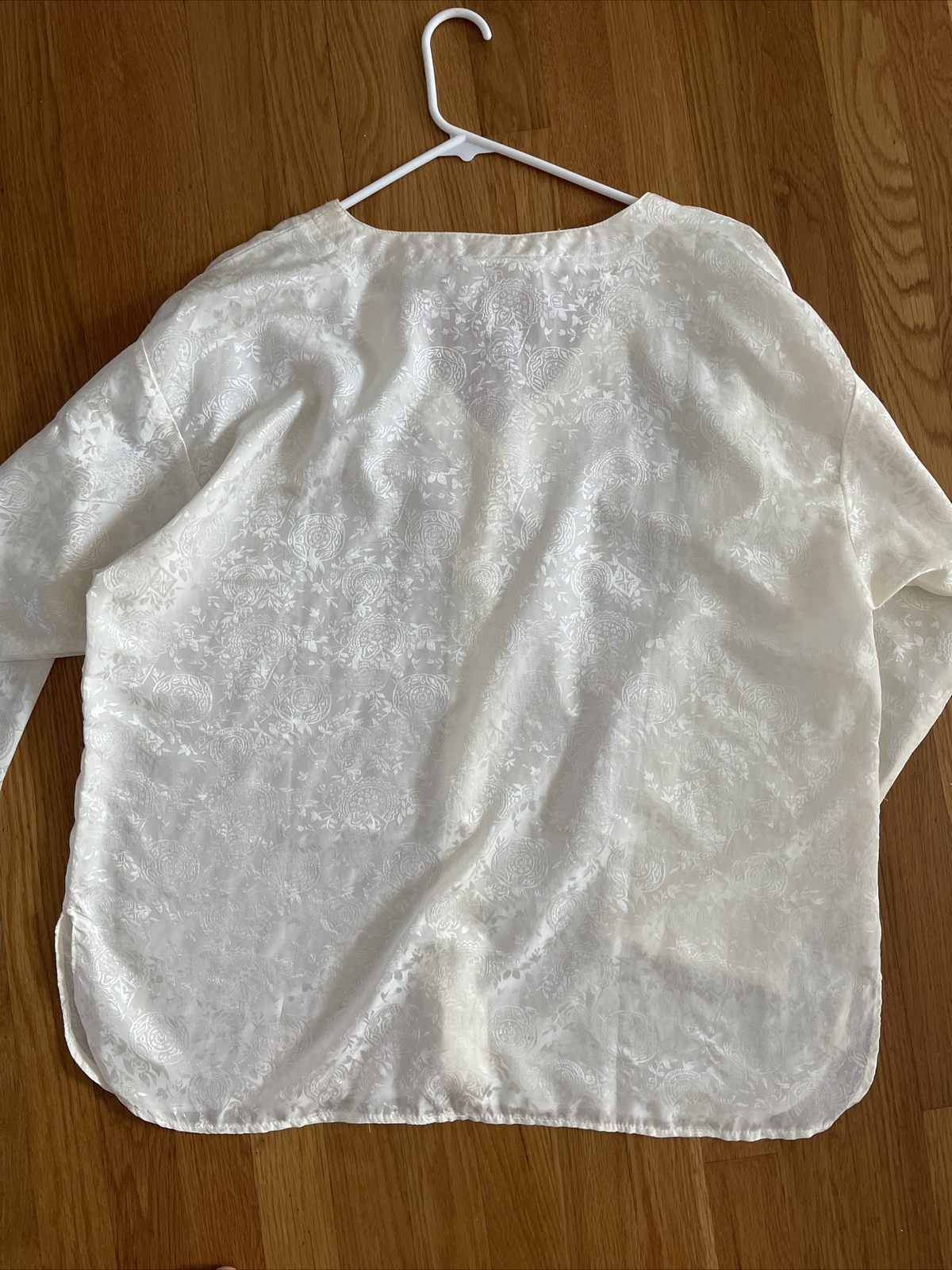 Vintage A MILANO INTIMATES Wedding White Pajamas SEXY ROSE FLORAL 2X 1X ❤️kc15m1