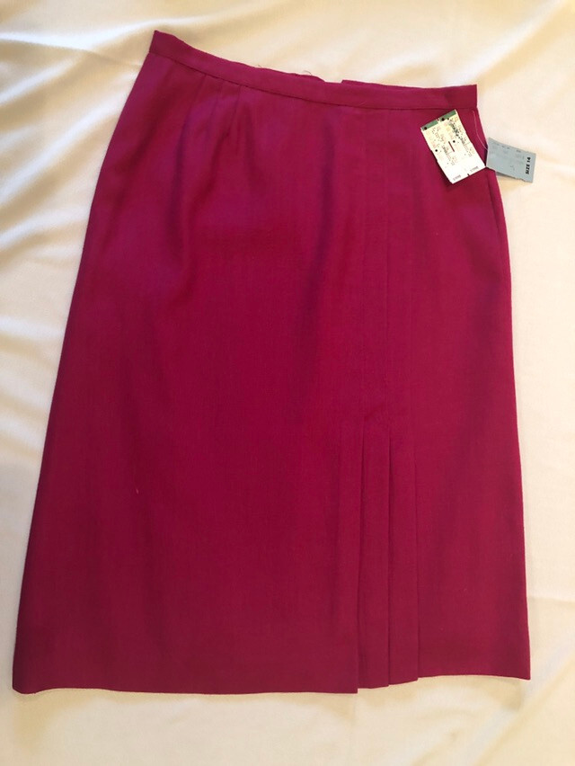 NWOT NWT Evan Picone fuscia lined skirt suit sz 14 Lloyd Williams blouse sz 10