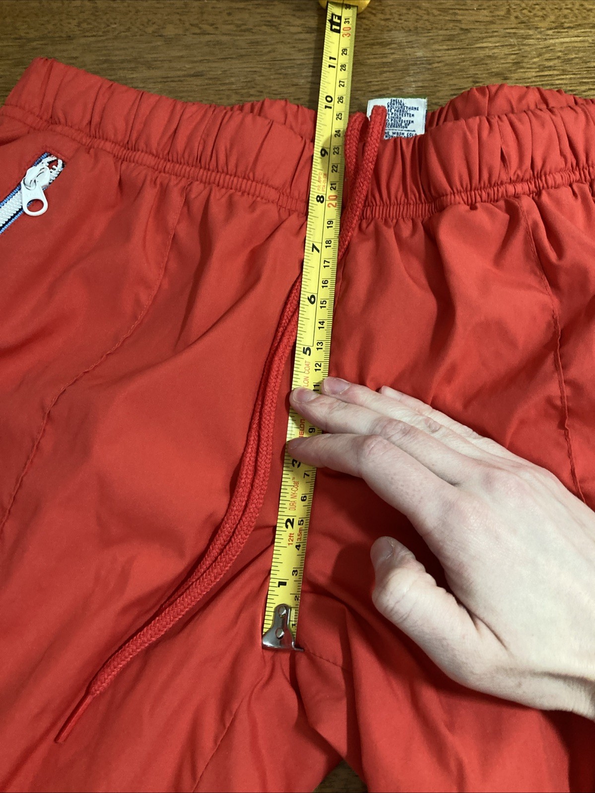 VTG Y2K Old Navy Track Pants Women’s Medium Red Low Rise Ankle Zip Pocket EUC