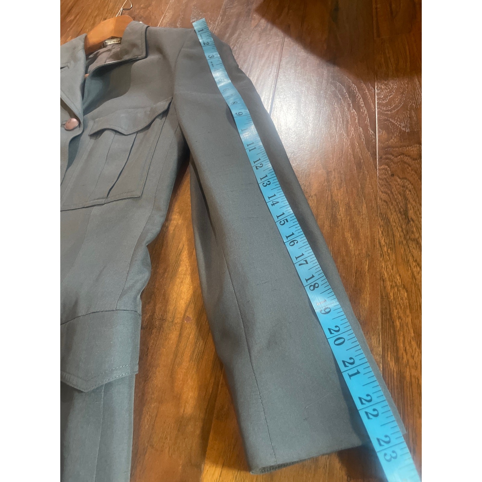 VERSACE Couture Gray Fitted Military Jacket Dress Length Size 4
