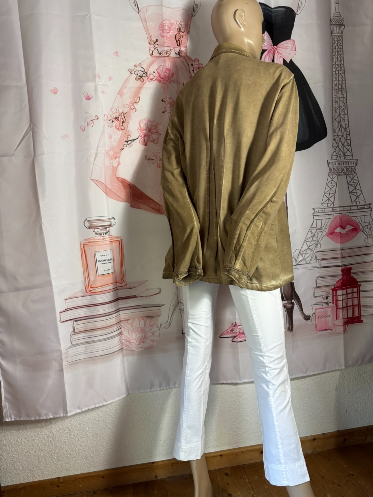 Bottega Designer Sweat Jacket Made in Italy Art to Wear Script Print Size 44 46
