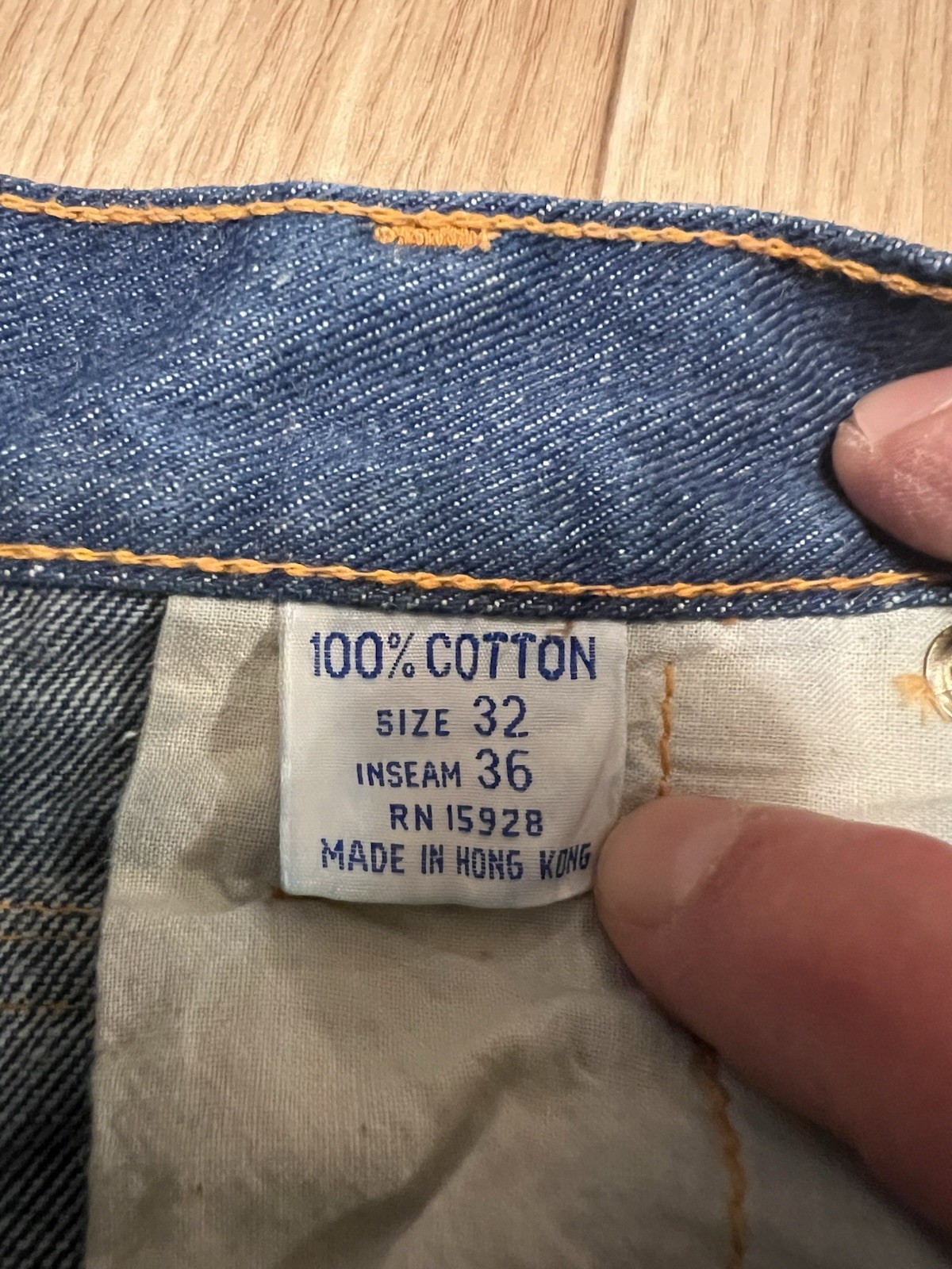 Vintage 70s 80s Vanderbilt Flared Bell Bottom Denim Jeans (28×34.5) Hong Kong