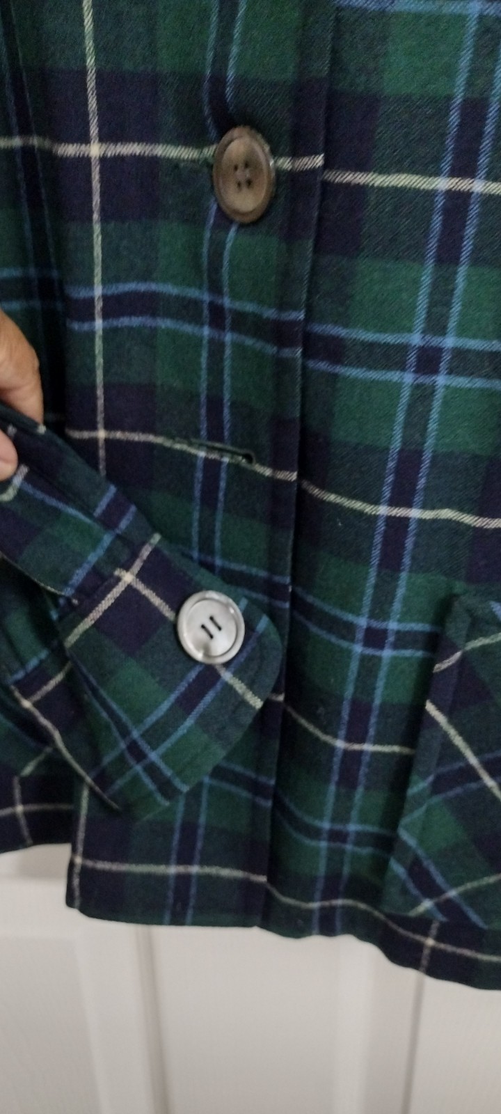 Vintage Pendleton 49er Shacket Black Watch Plaid Virgin Wool Pre 1964 Near Mint