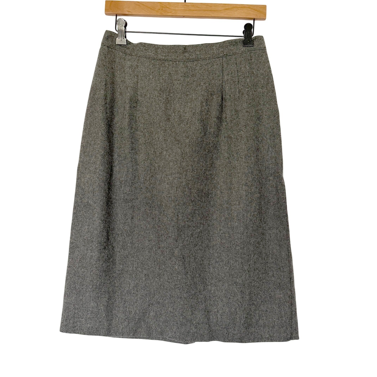 Briggs New York Vintage Lined Wool Women&rsquo;s 12 Gray Skirt Office Professional
