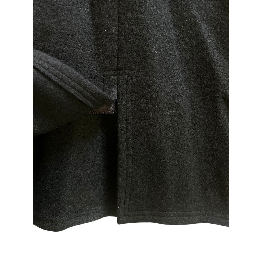 $376 GEIGER Boiled Wool Black Pencil Skirt | 42 EU (12 US) | New! Vintage!