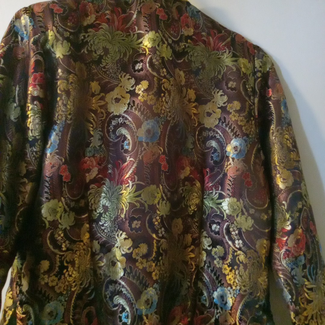 Vintage Oriental Style Brocade Richness Fashions Design Size L