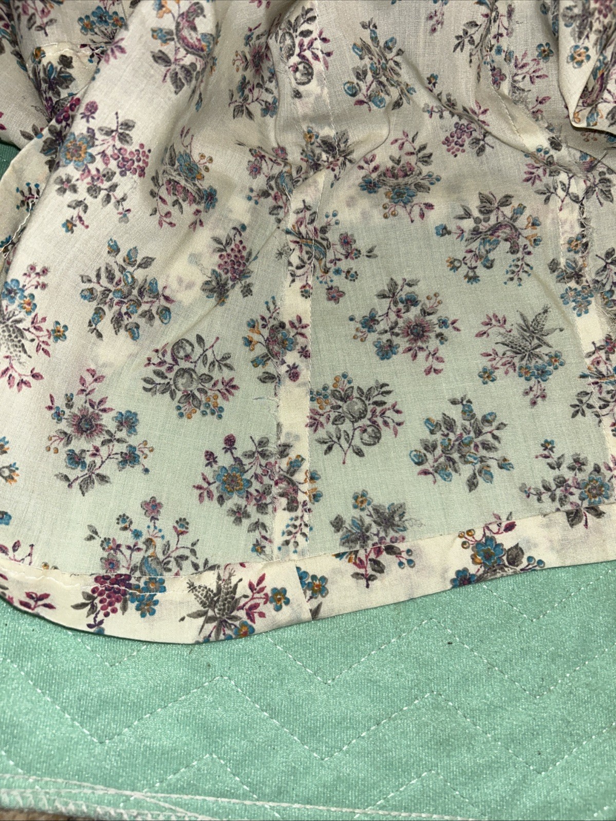 Vintage Handmade Cotton Pull On House Dress Vintage Fabric & Ric-a-Rac GUC