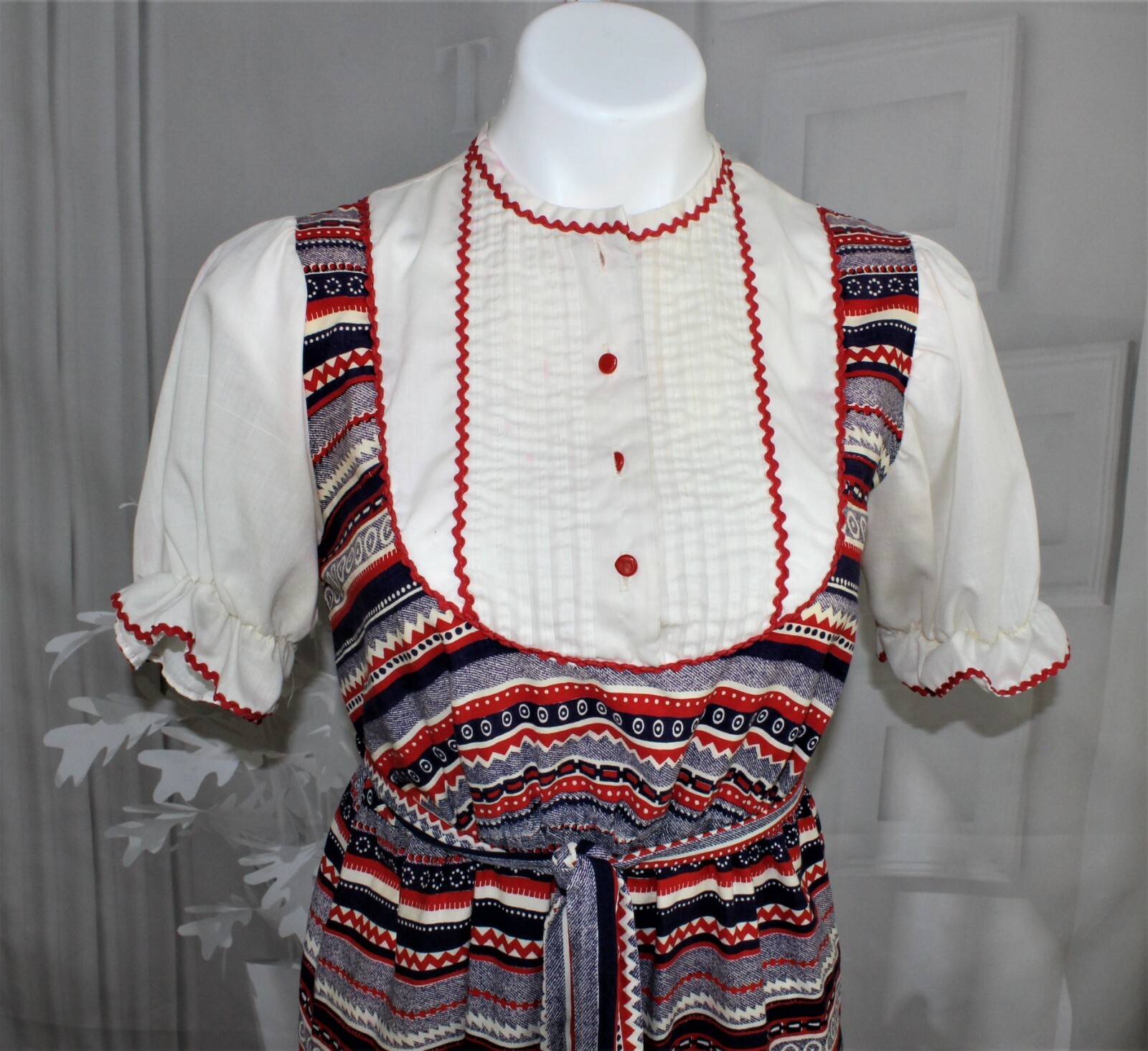 Womens VTG 60s/70s 1960s 1970s Peasant Boho Hippie Maxi Dress size small med