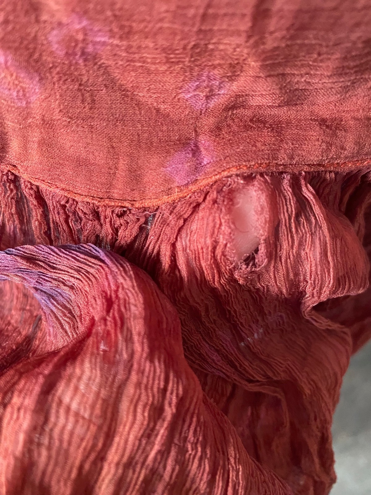 Vintage Upcycled 1990s does 1920s Tie Dye Sheer Maxi Dress Life of Vice New Aura