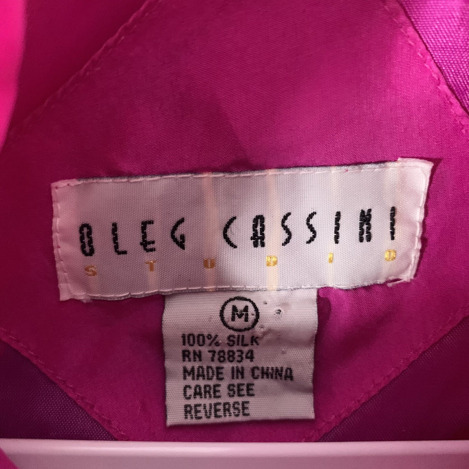 Vintage Oleg Cassini Windbreaker Jacket Women’s Size Medium 100% Silk