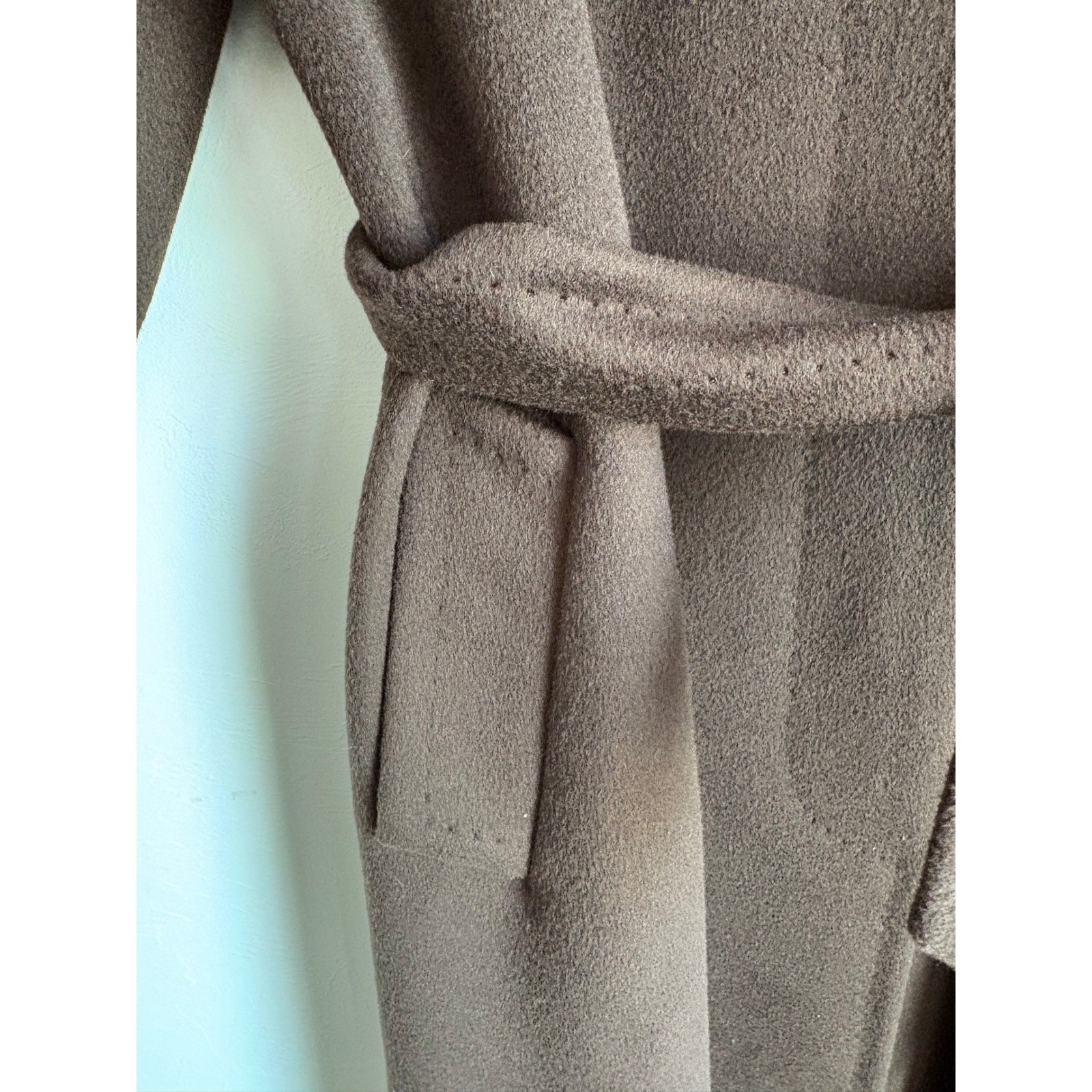 Vintage Max Mara Alpaca Wool Belted City Overcoat Old Money Quiet Luxury Preppy