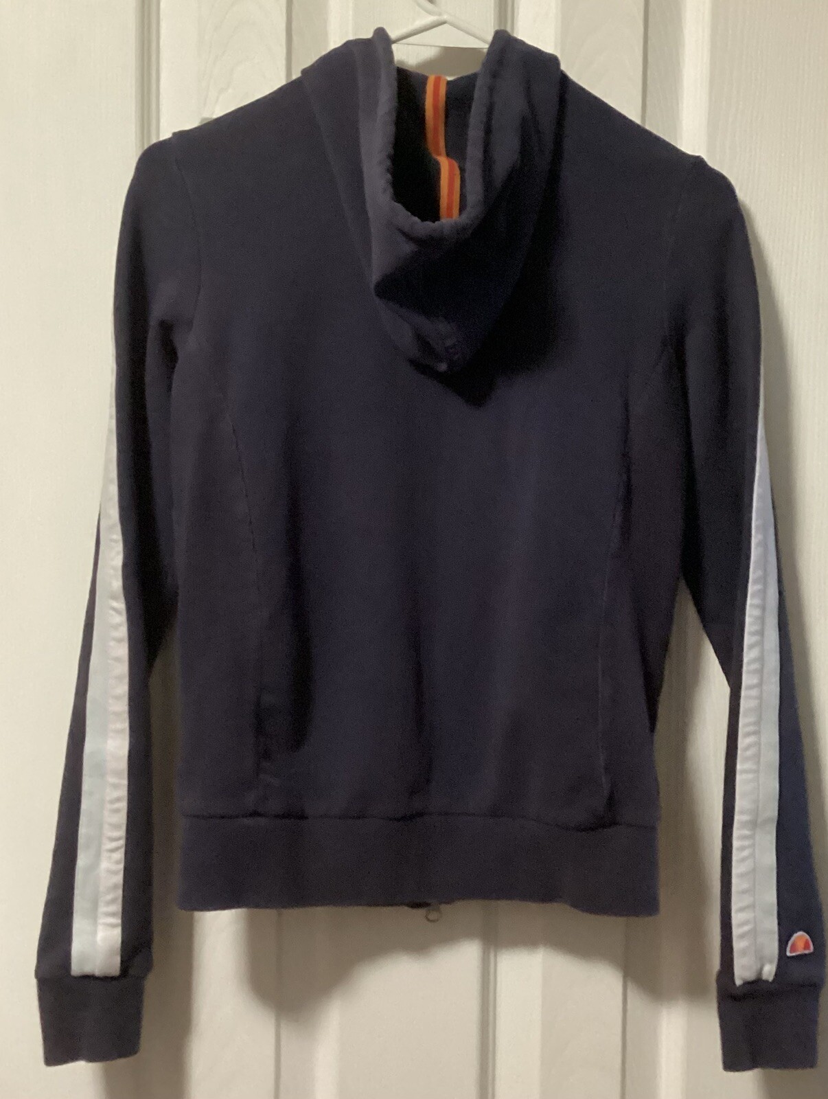 Ellesse Petite/Small Vintage Blue & White Zip Jacket Hoodie