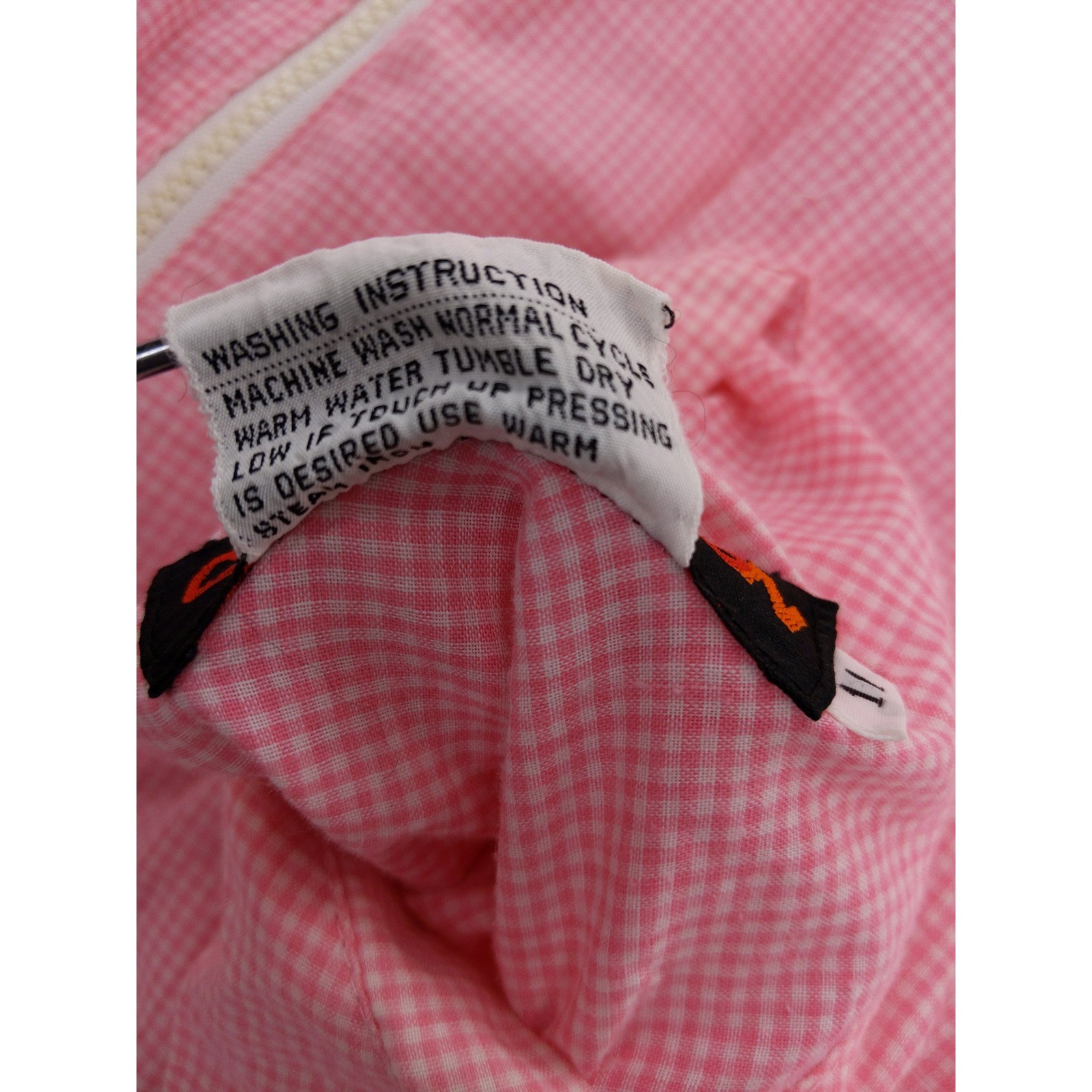 vtg 80s Reversable Celebration Bomber Jacket Womens M Pink Gingham Zip Up