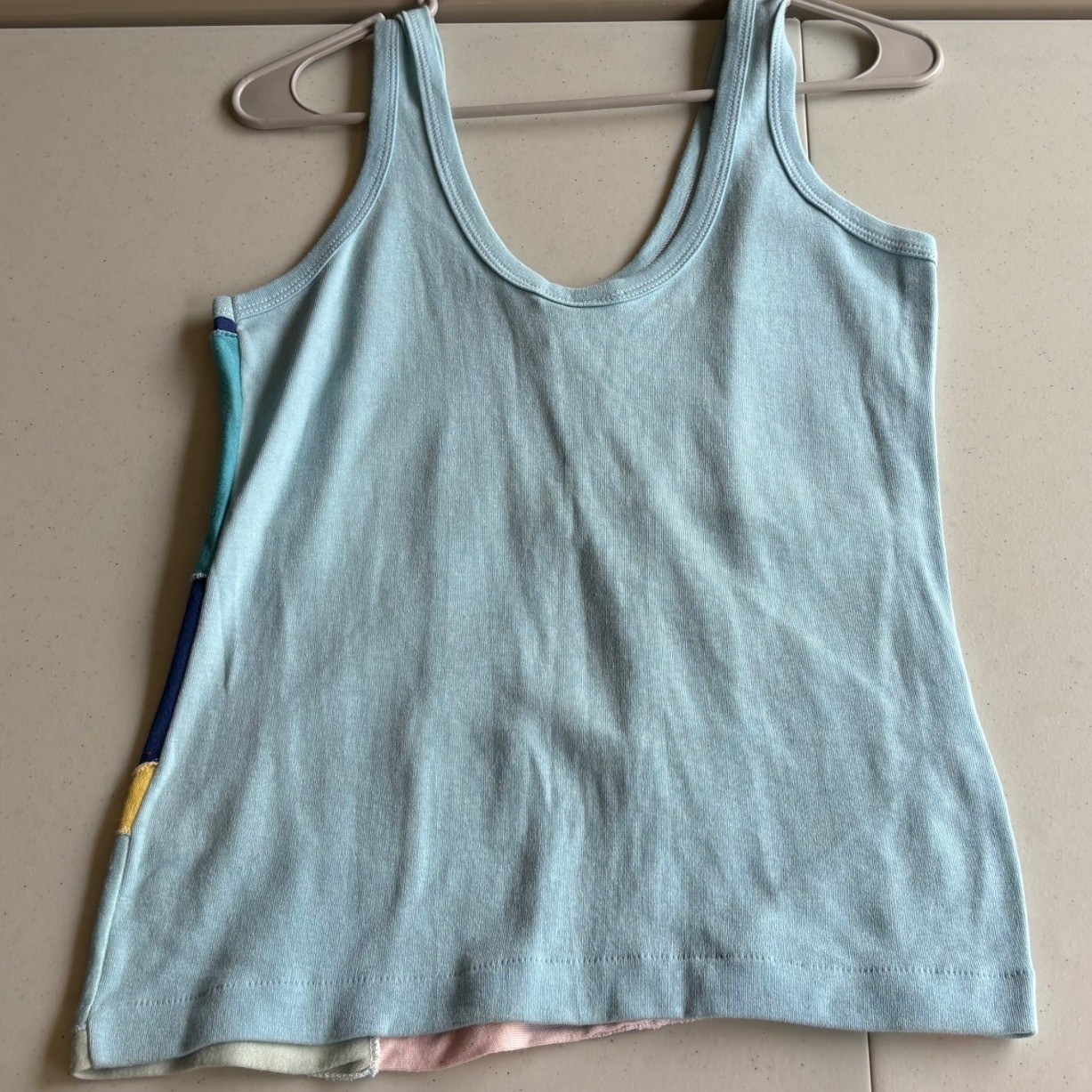 Vintage Patchwork Tank Top Boho 70s XS