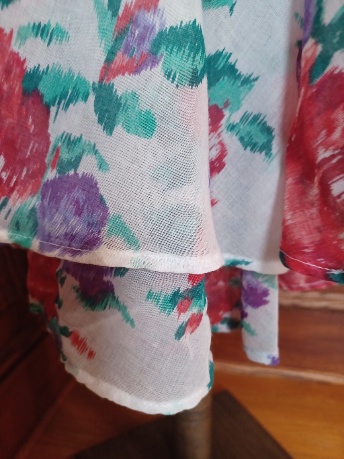 Vintage 1980s L. Rothschild Floral Print Tiered Cottagecore Prairie Tea Dress
