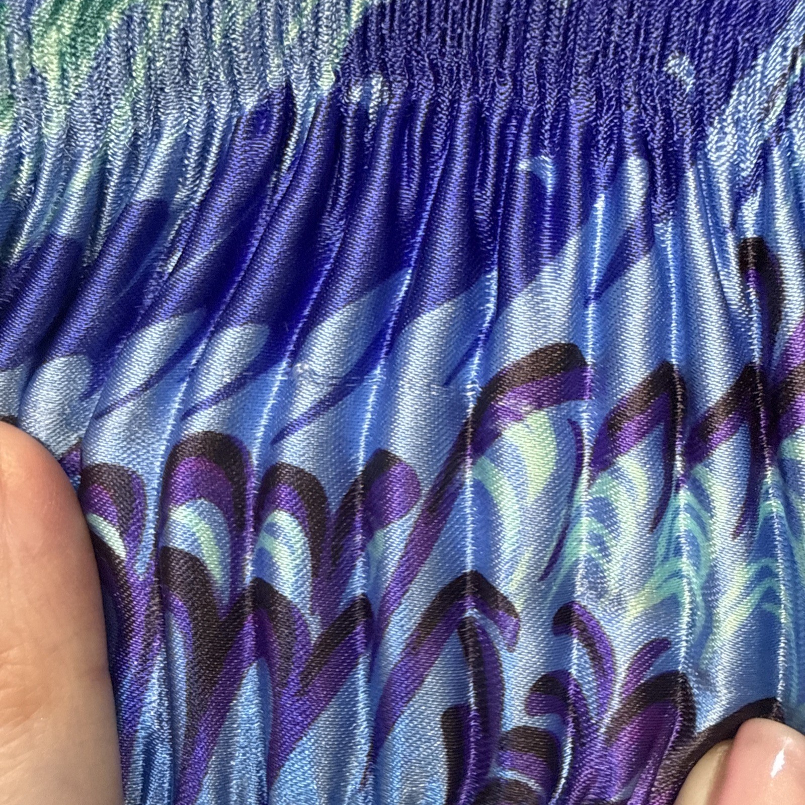 80’s 90’s Vintage Blue Purple Green Bomber Jacket Southwest Pizzazz M Ripple
