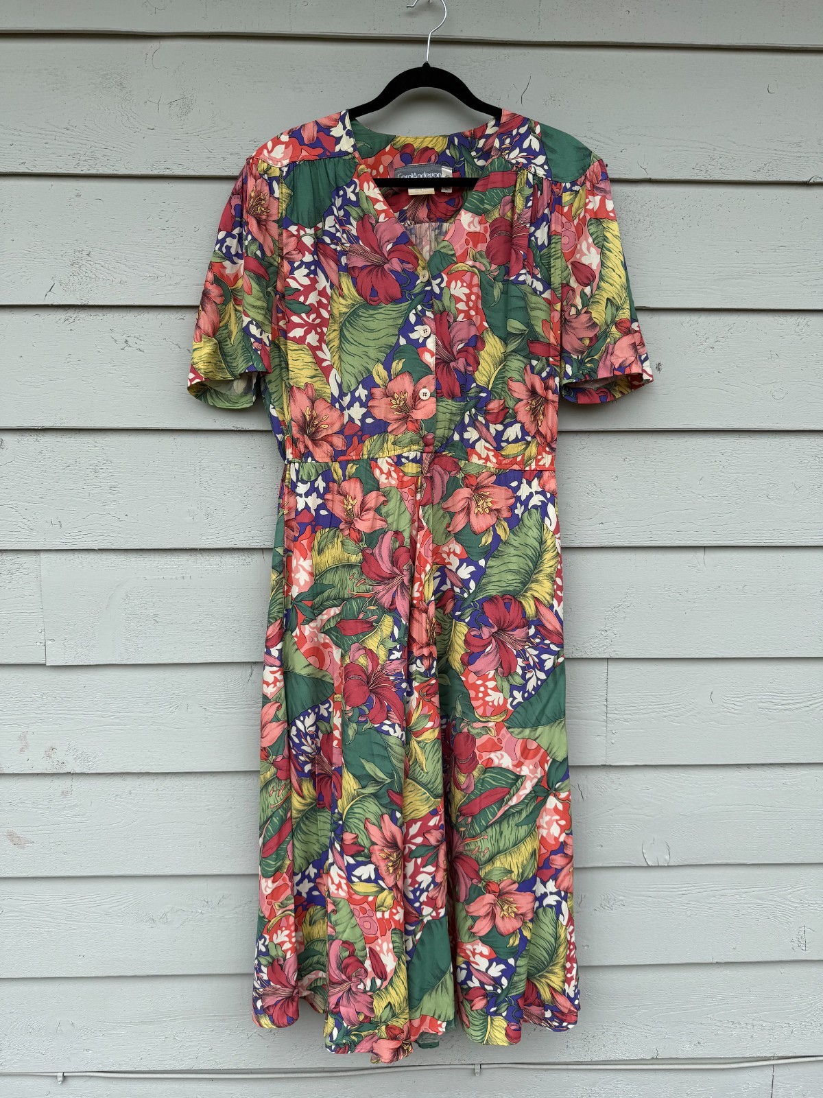 VTG Carol Anderson Dress, Size 11/12 Floral, 90s Summer