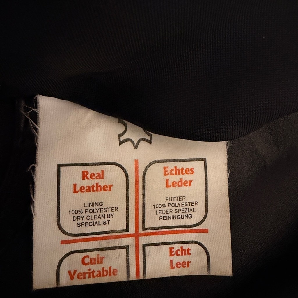 Vintage Ambition 100% Leather Black Straight-Leg Pants Size 32