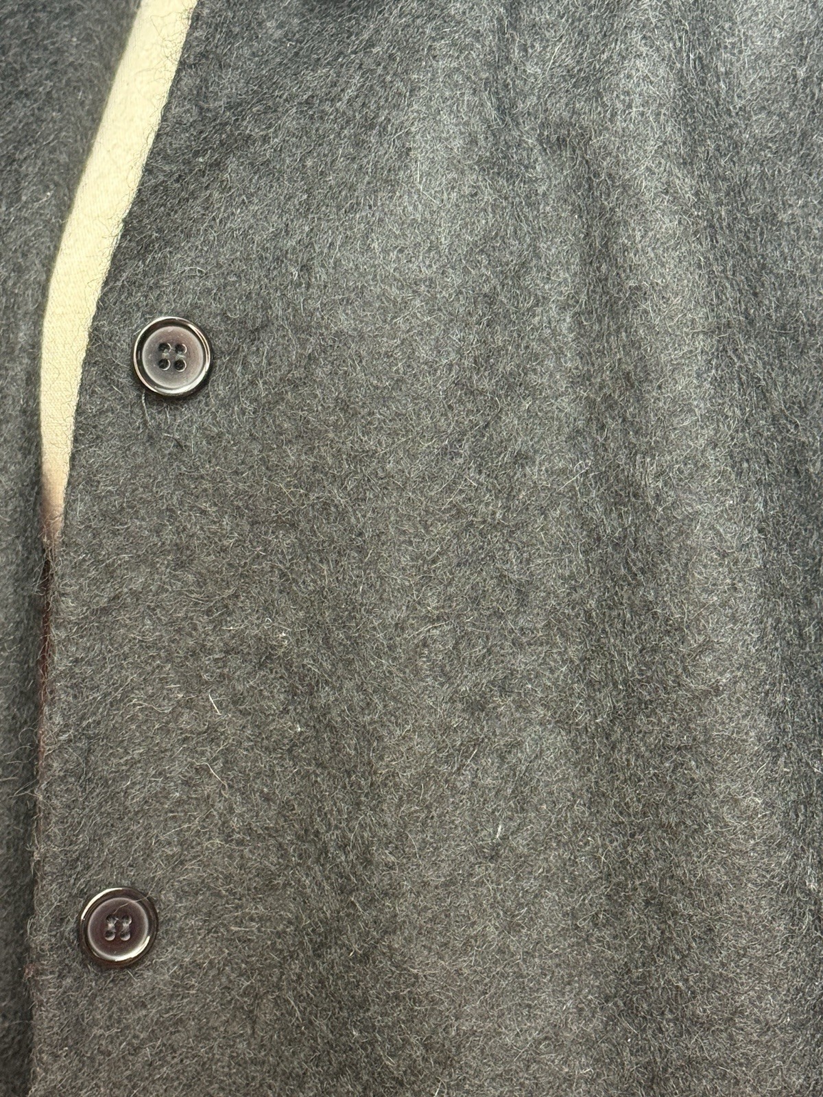 Vintage Amanda Smith Black Long Button-Front Wool/Alpaca/Mohair Trench Coat-14