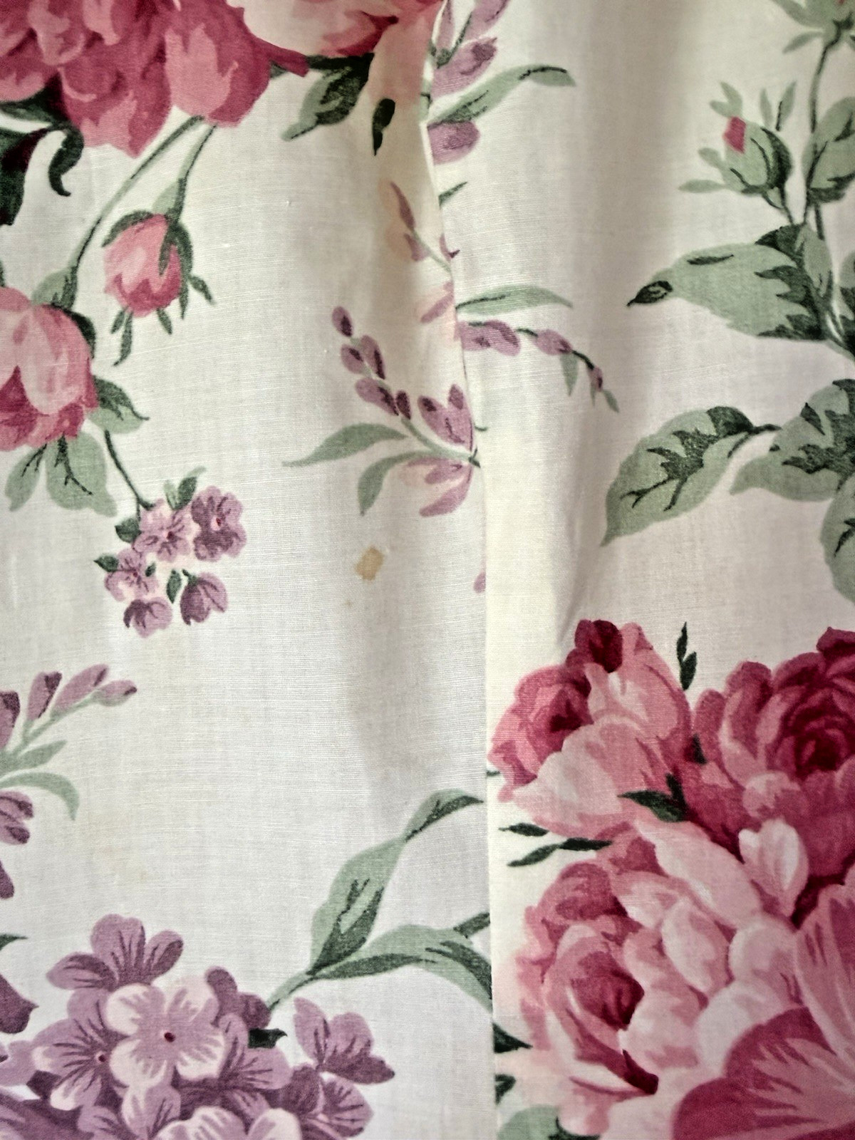 VTG 80&rsquo;s Hawaii Lola Jrs Women&rsquo;s Floral Roses/Lilacs Ruffle Midi/ Tea Dress Sz 7