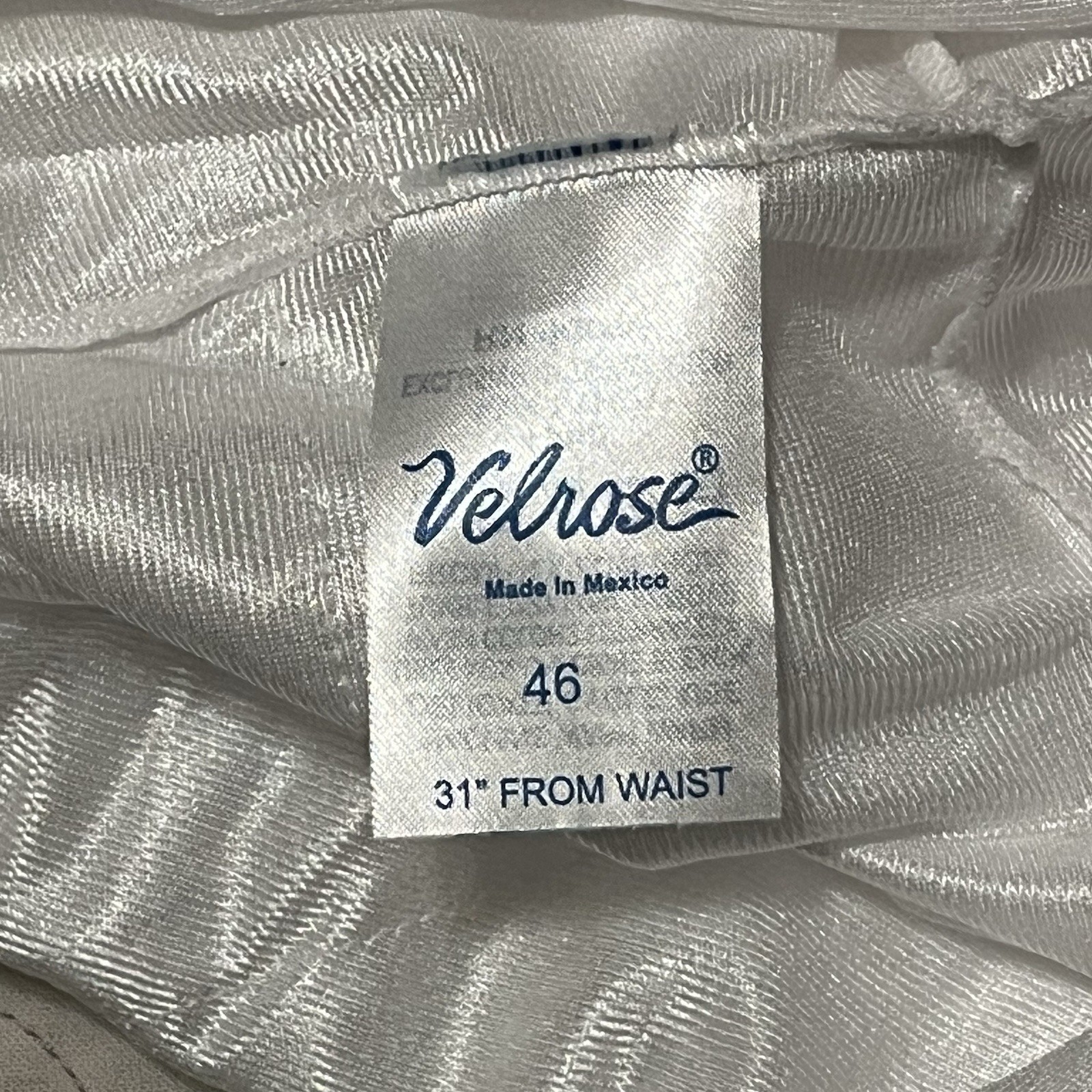 New in Package Velrose/Shadowline Plus Size Full Slip w/Lace Trim Size 46