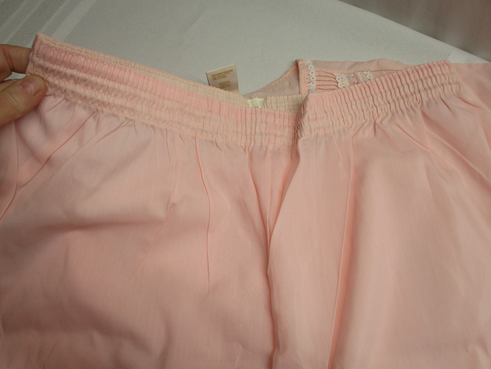 1970s BARBIZON PINK 2 PC PAJAMA SET ~ « LAZY JEANIE » ~ SIZE 16 ~ TOP WITH PANTS