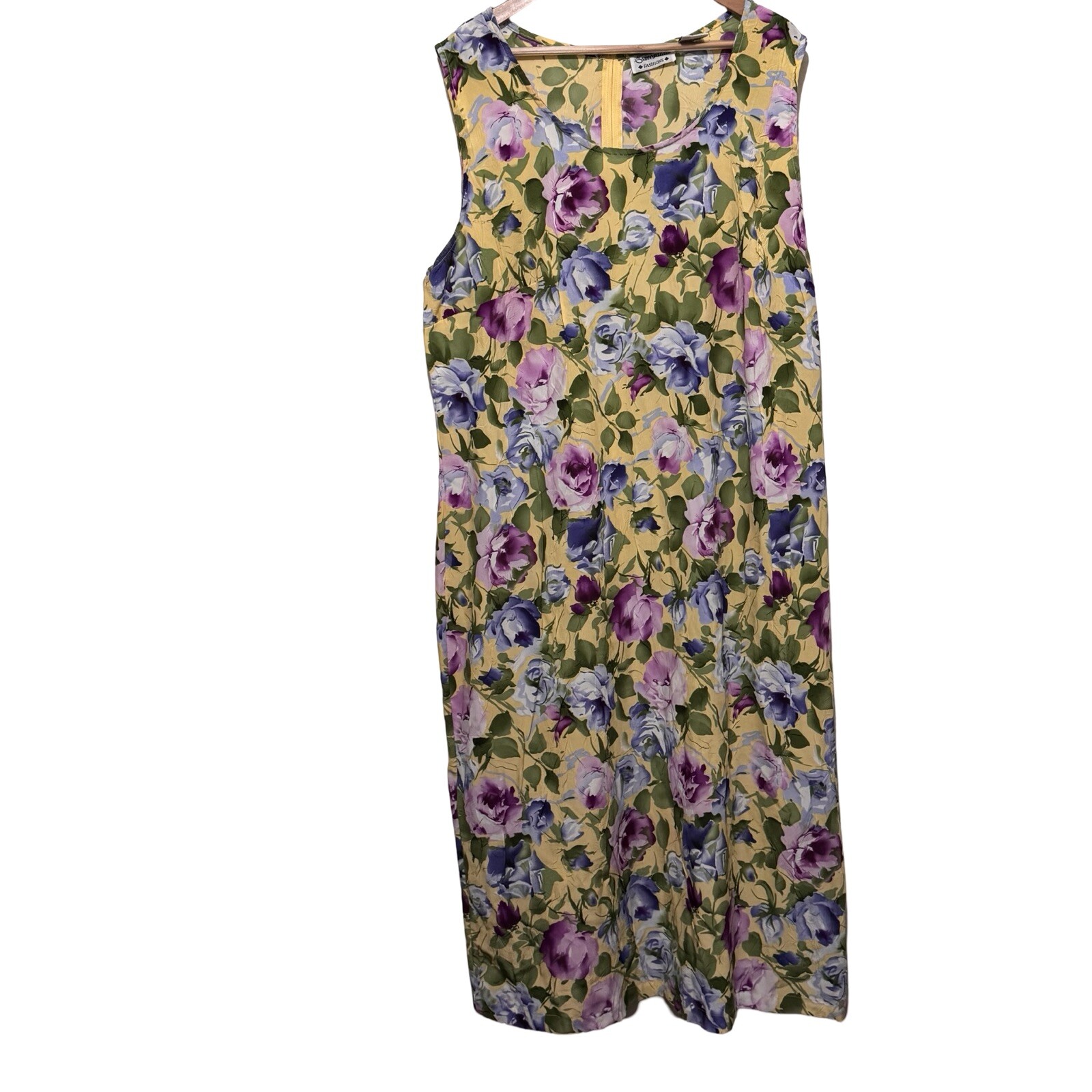 Vintage 90s Floral Shift Dress size 22W sleeveless grunge Esmeralda Fashions