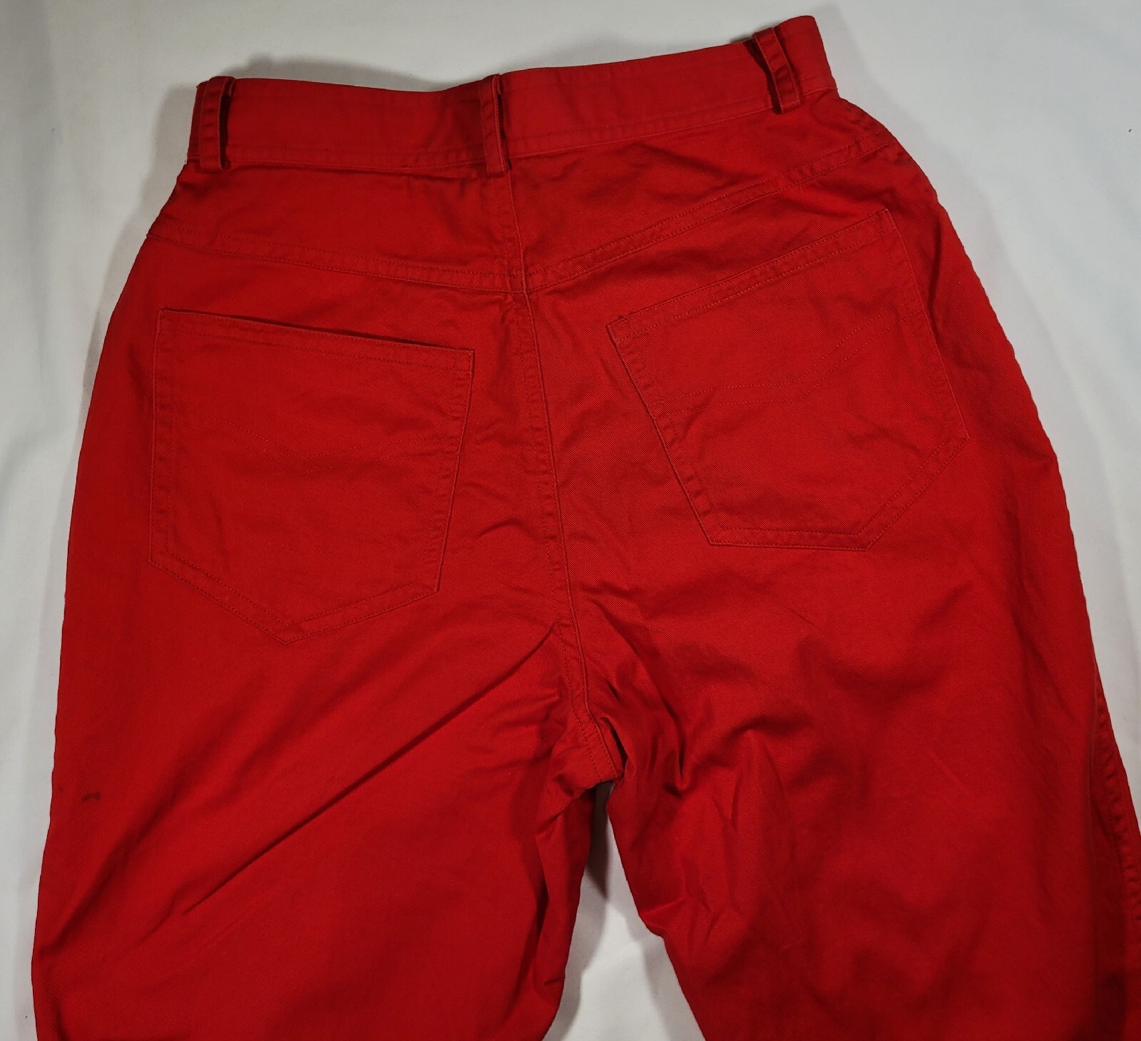VTG BOUILLABAISSE by Deborah, Red Lined Pant Womens Size 6 Baggy Cotton RARE 80s