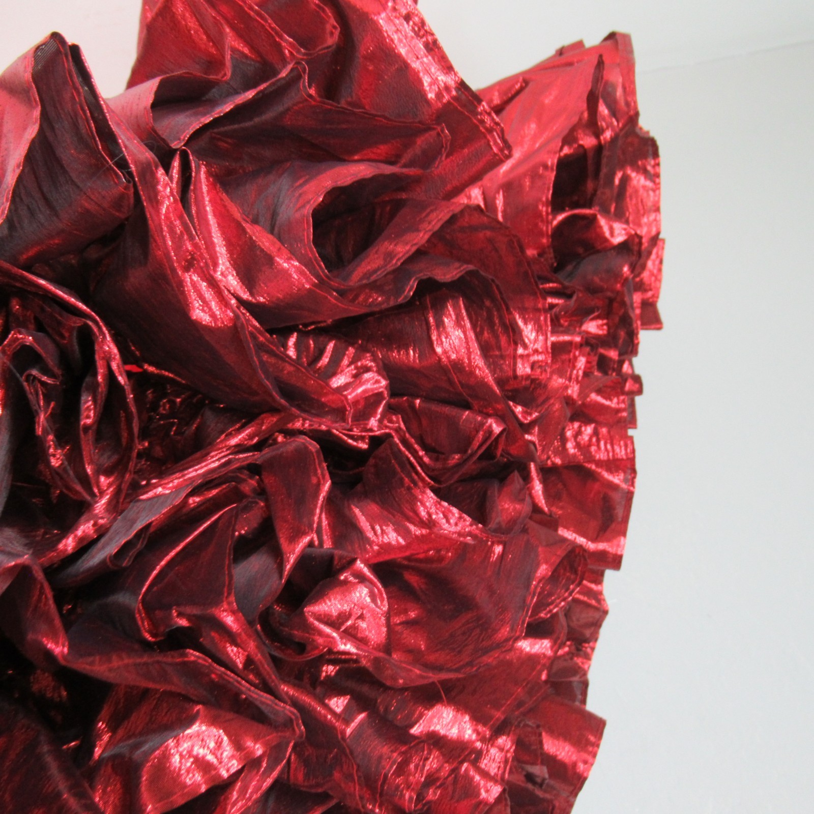 Square Dance Apparel Petticoat M Metallic Red 5 Tier 2 Layer Ruffles