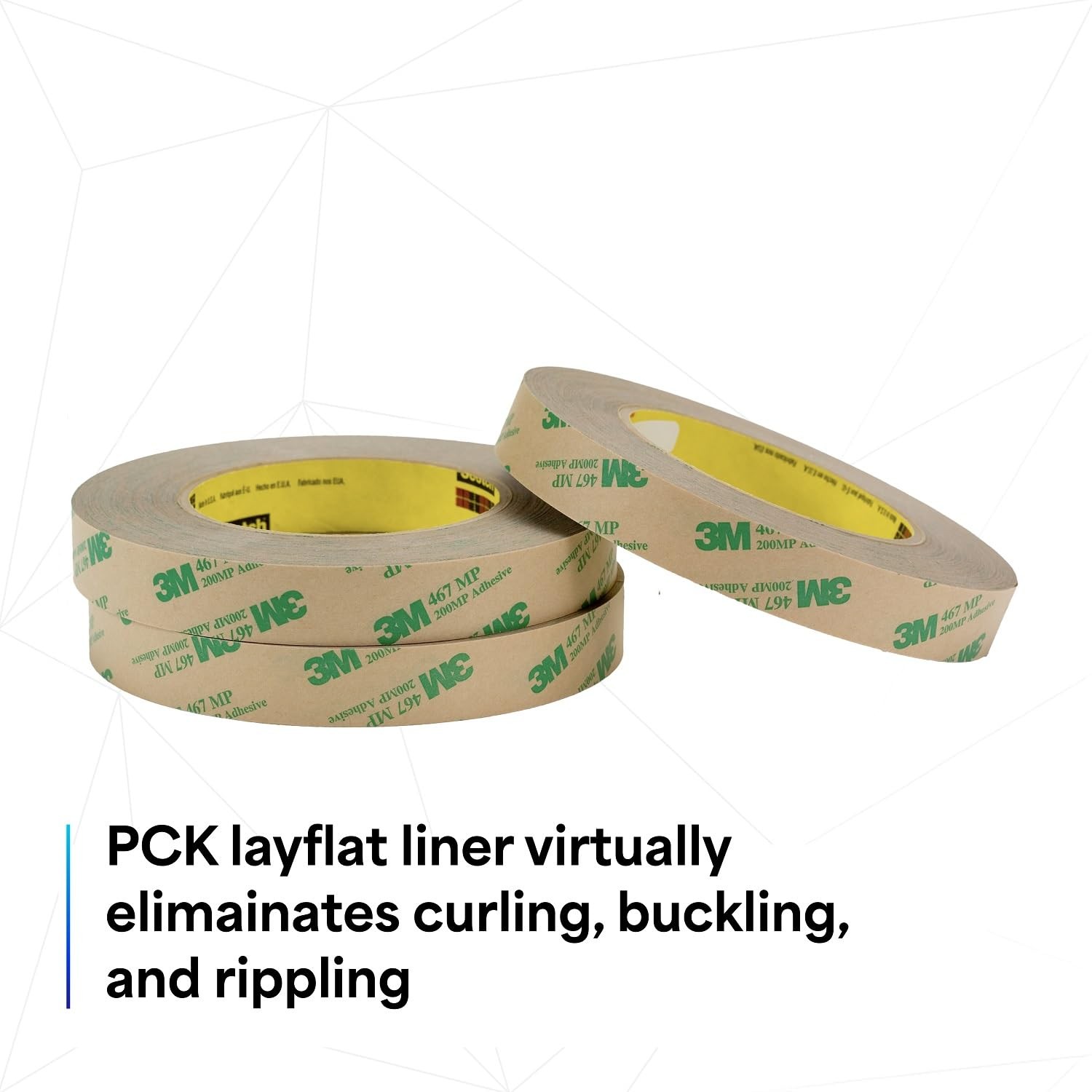 3M 468MP Adhesive Transfer Tape, Clear, 12 in x 5 yds, High Performance