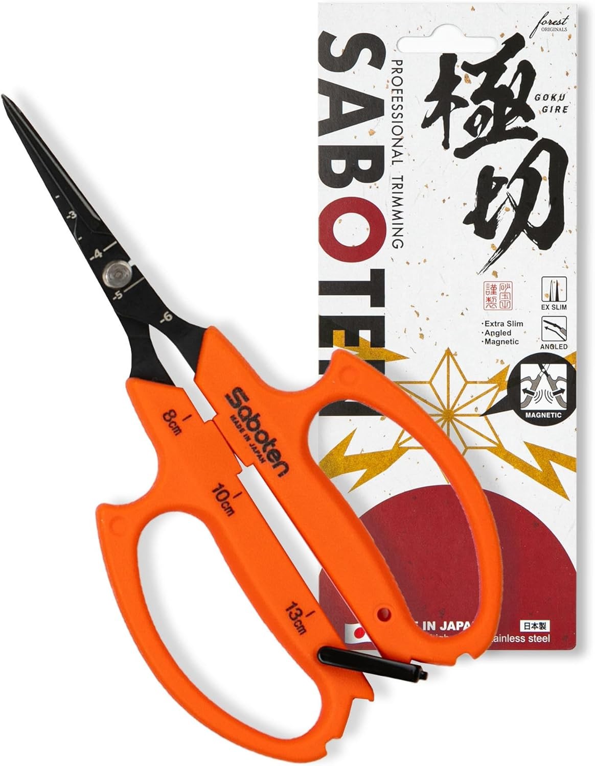 Saboten Harvesting Shears Japanese Springless Fine Tip Fluorine