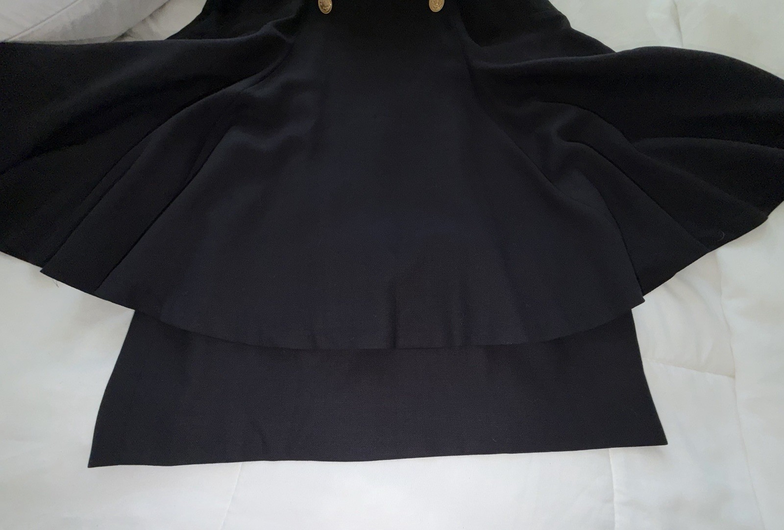 Vintage 90s Escada Margaretha Ley Women&rsquo;s Navy Wool Knee Length Dress Sz 38